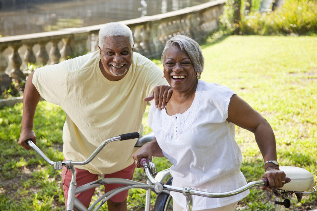 Active, elderly couple
